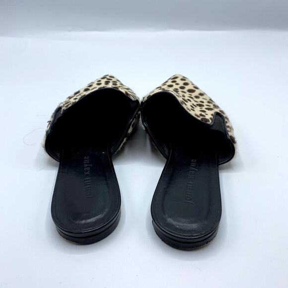 JENNI KAYNE Calf Hair Cheetah Mules Size 6.5 EU 37.5 Pointed Toe Animal Print - Picture 4 of 10